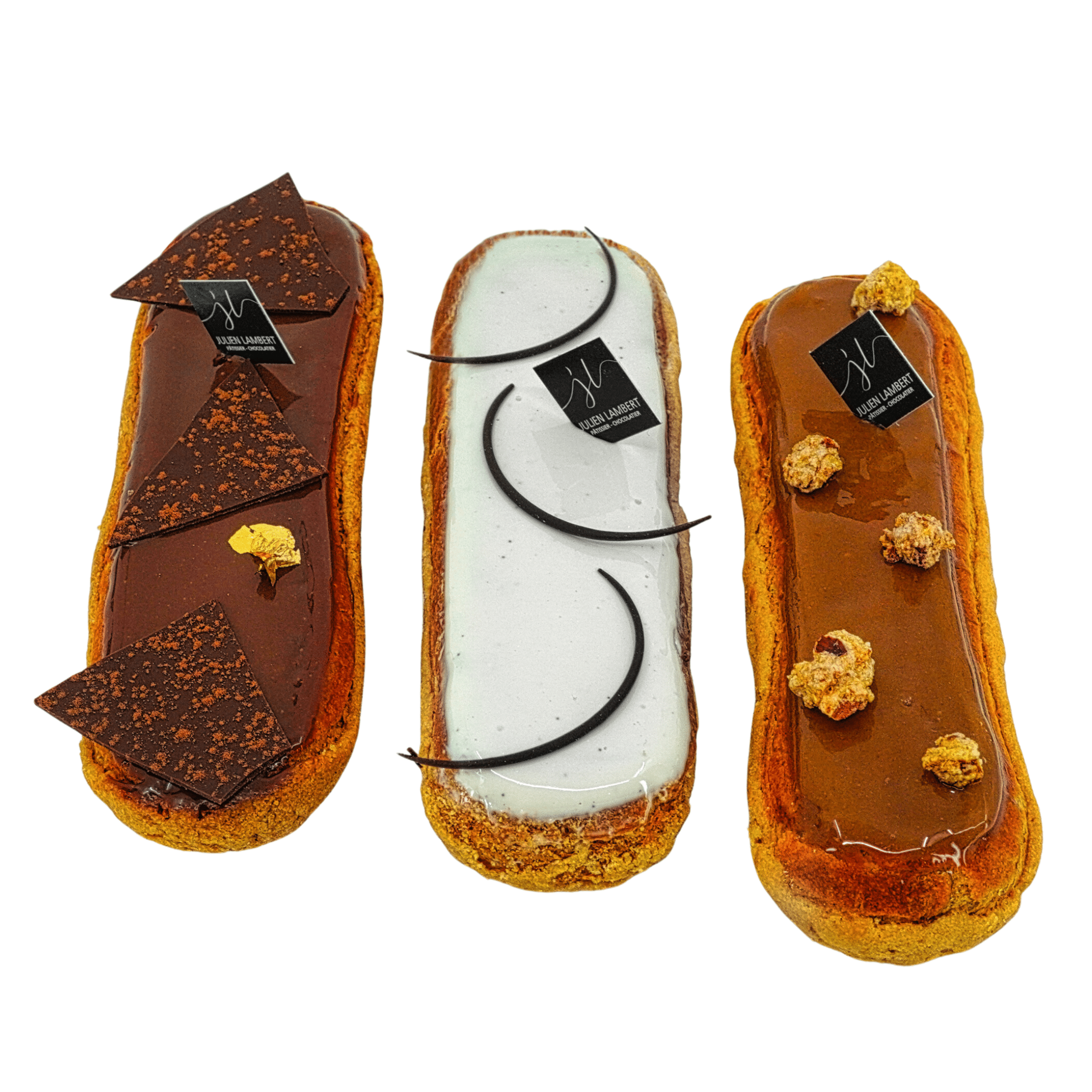 Éclair signature au glaçage marbré