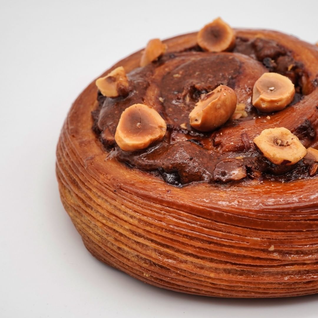Escargot praliné chocolat noisettes